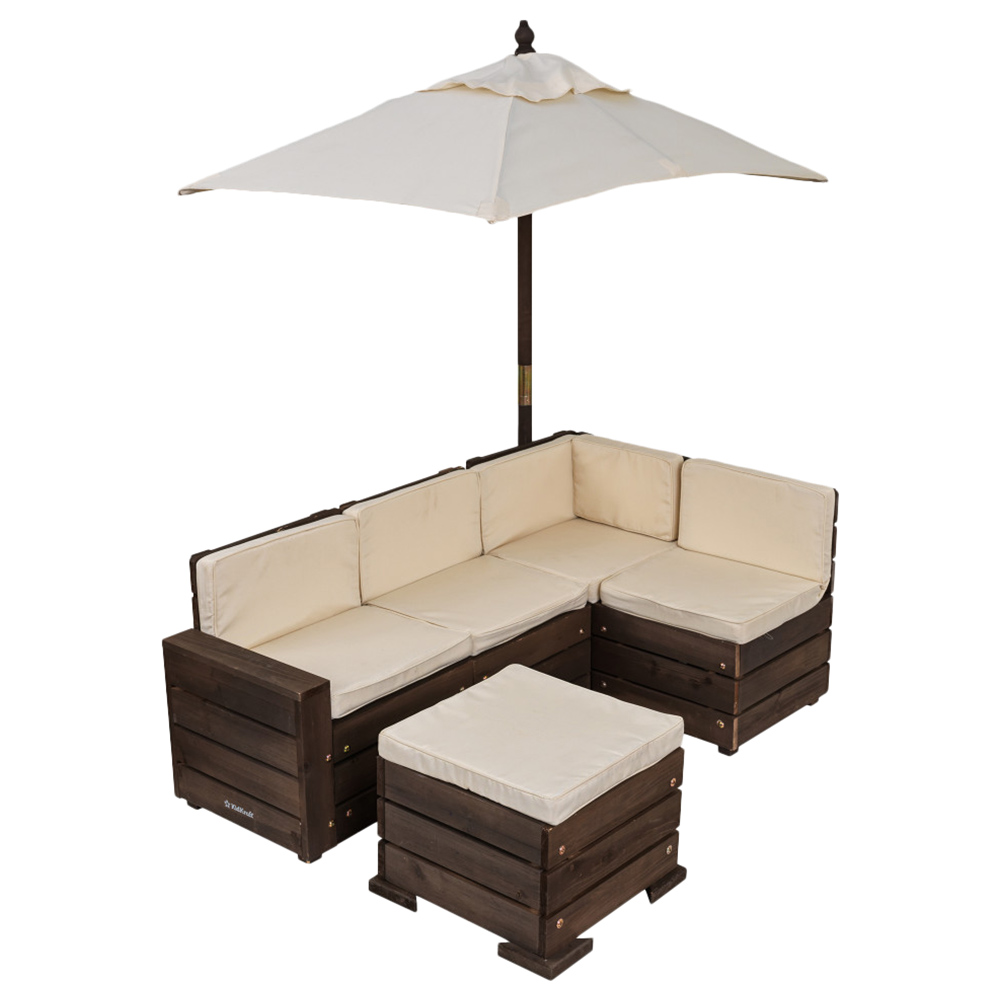 Sectional on sale ottoman set