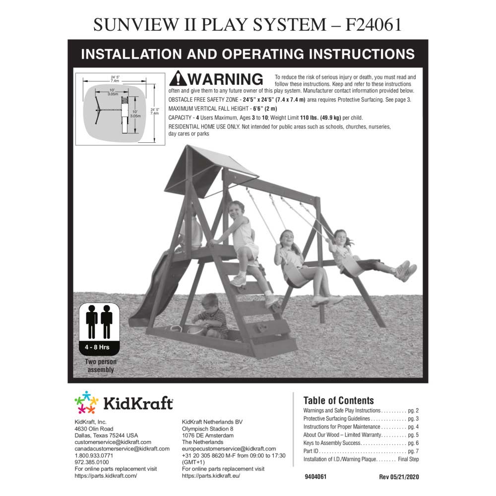 Kidkraft sunview store ii swing set