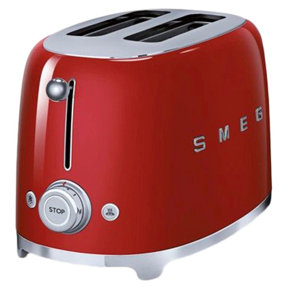اطلب توستر 2 قطعة 950 واط سميج أحمر Smeg Toaster 2 Slice الأصلي Jomla.ae