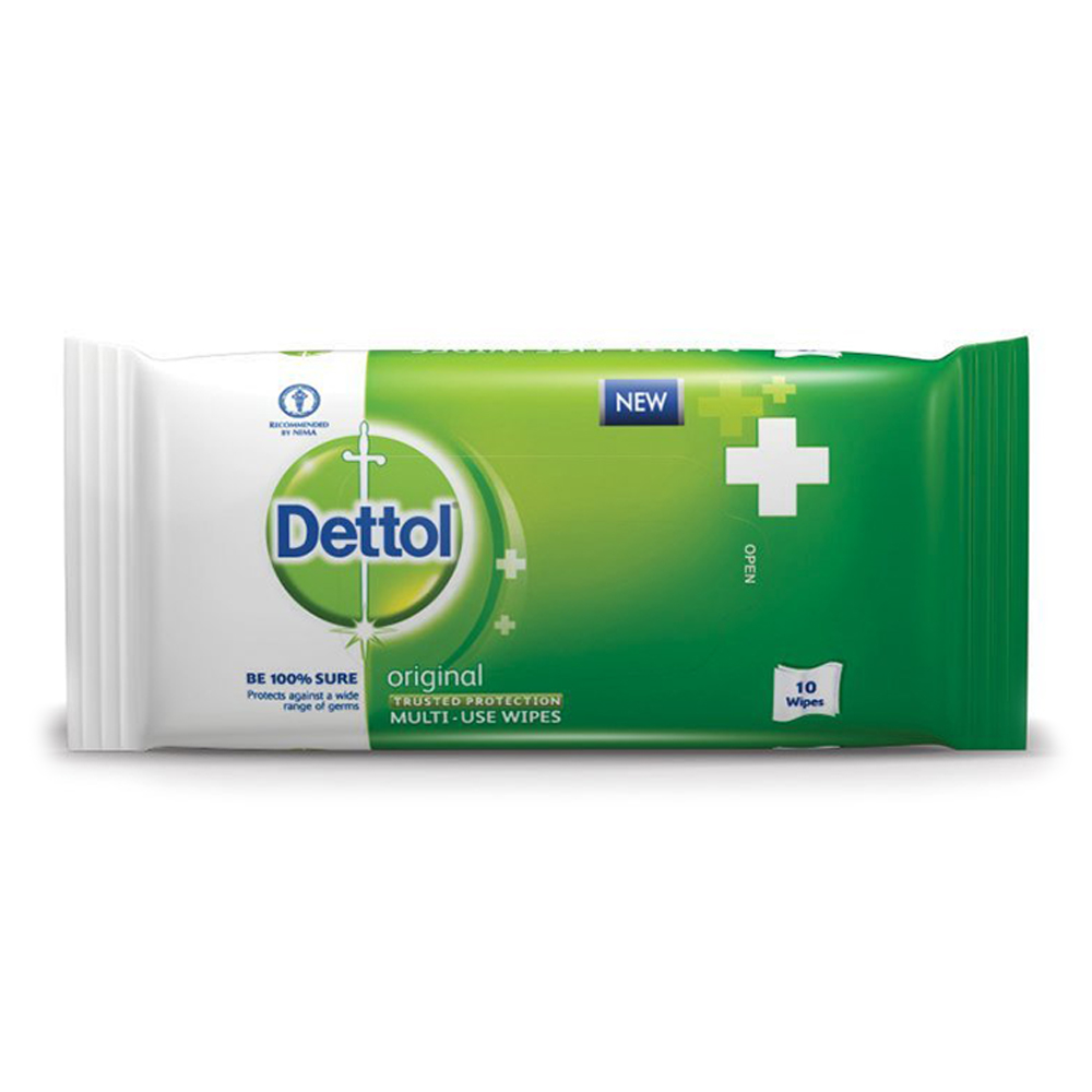 Dettol AntiBacterial Multi Use Original Skin 10 Wipes Jomla.ae