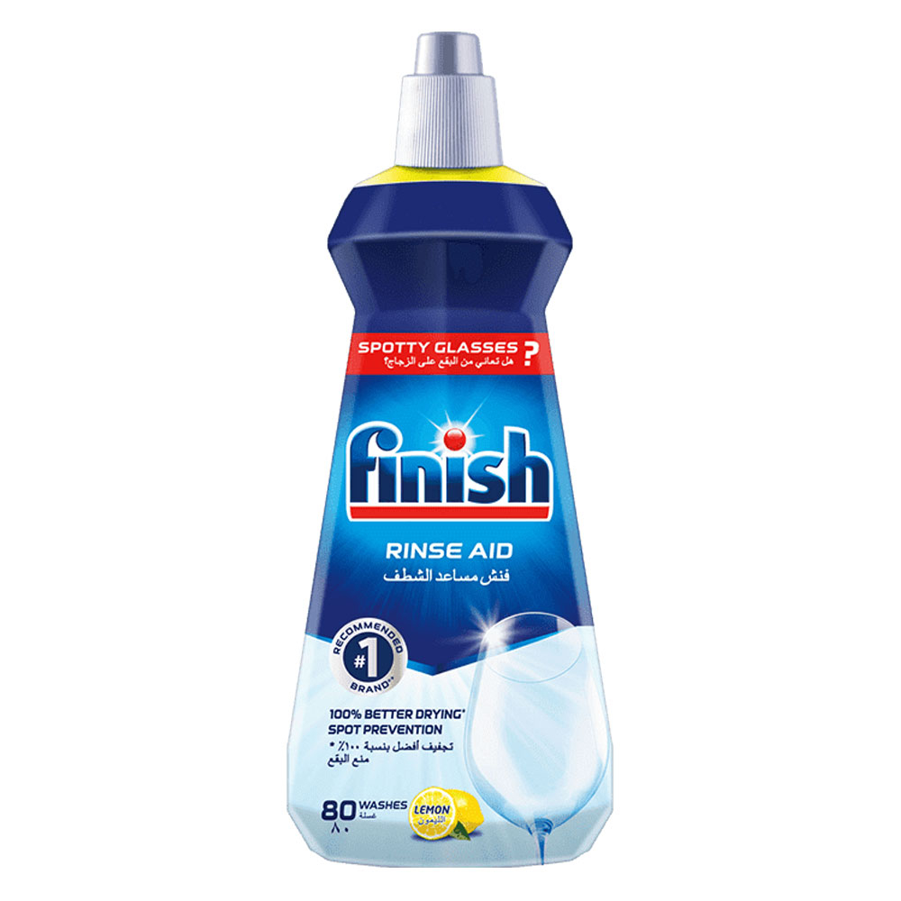 Finish Dishwasher Detergent Rinse Aid Liquid Lemon 400ml Jomla.ae