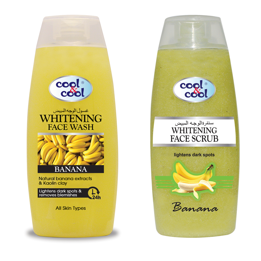 Cool & Cool Cool & Cool Whitening Face Wash Banana 200ml + Face Scrub