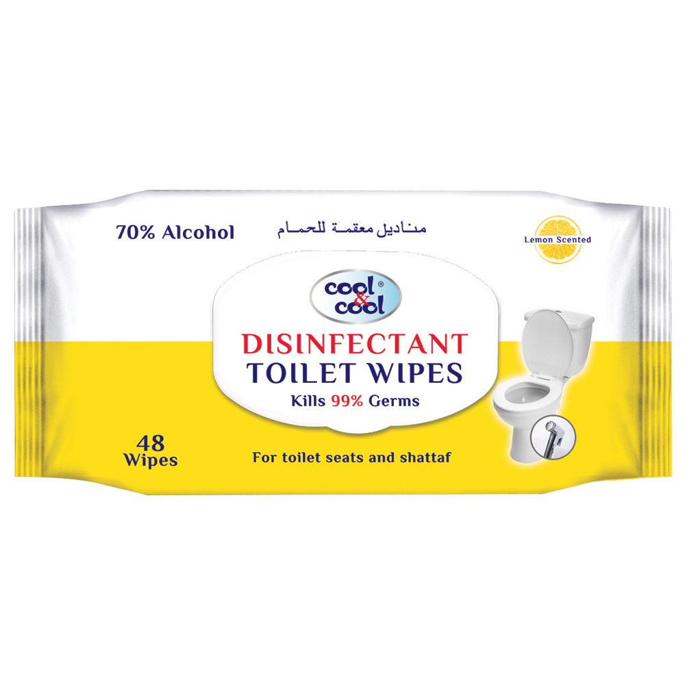 Order Cool & Cool Cool & Cool Disinfectant Toilet Wipes 48s Now