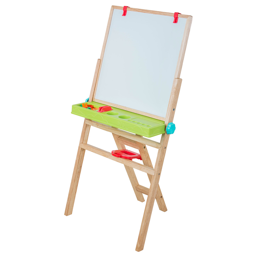 Giggles Funskool My First Easel, 4in1 Double Sided Wooden Magnetic Board with Alphabets & Numbers, Learning, Fun & Engaging Activity, Multicolor, Gift Set for Kids, Age 3+ Years