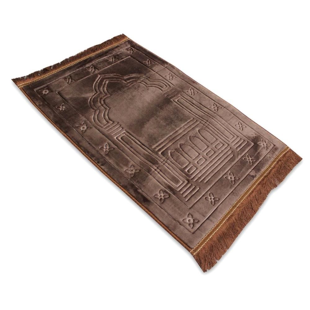 Prayer Rug Basic Brown Order Sundus - Innovative Prayer Rug Mat - Dark Brown Now! | Jomla.ae