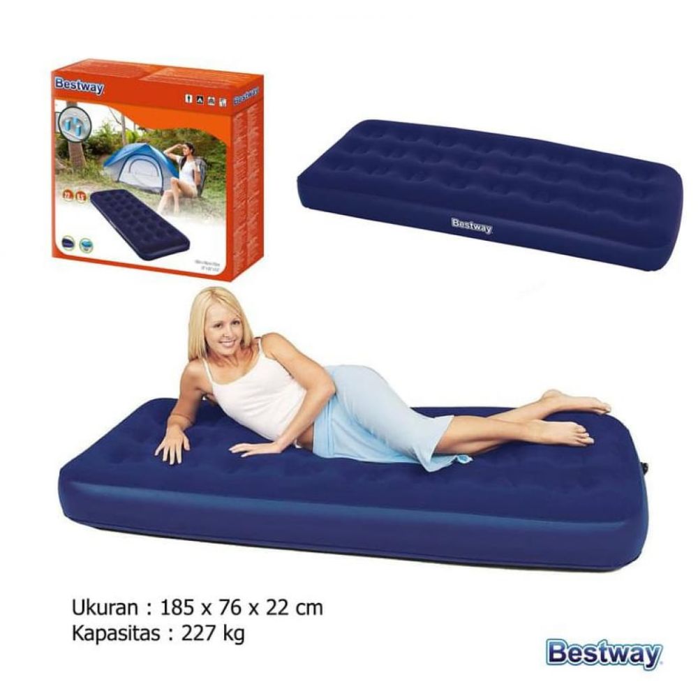 Order Bestway Flocked Single Air Bed Blue Now!