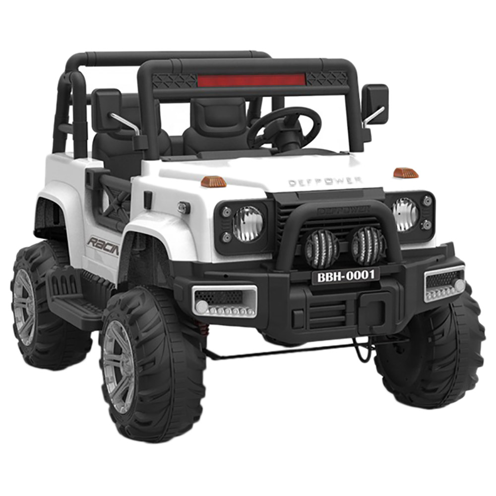 Megastar 4x4 Electric Wrangler 12V 2 seater Jeep White Jomla.ae