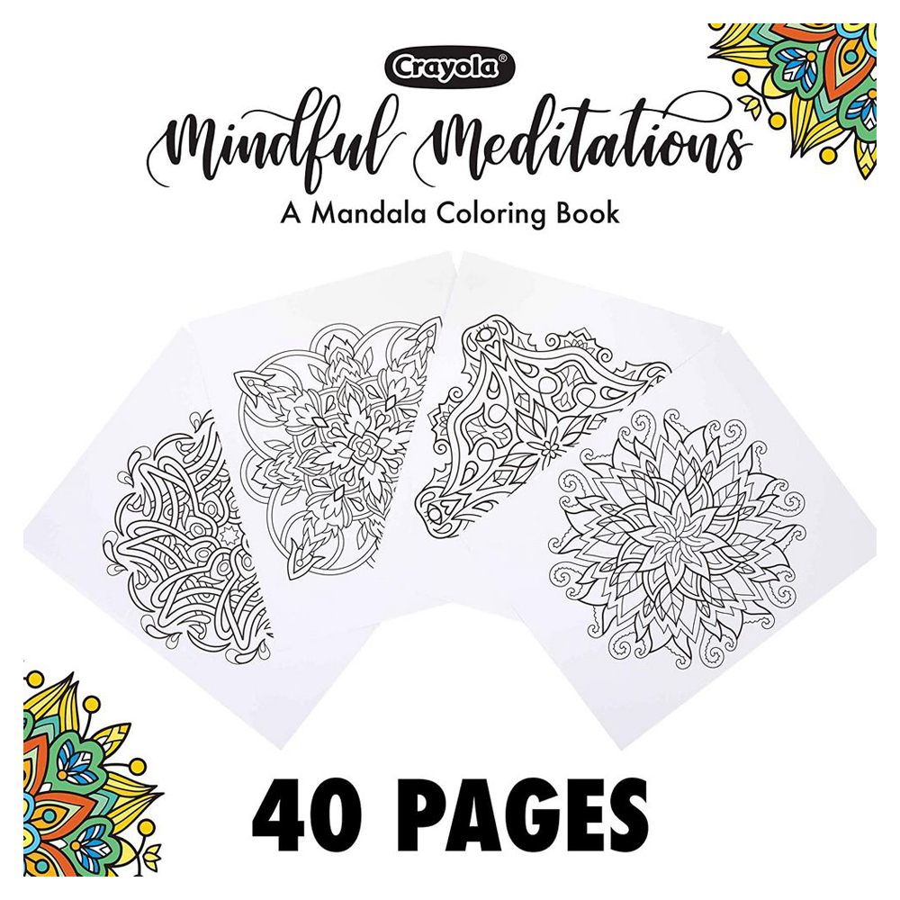 Order Crayola - 40-Page Coloring Book Mindful Meditations Now!