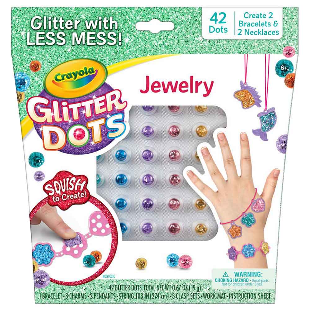Order Crayola Glitter Dots Jewelry Kit 42pcs Now! Jomla.ae
