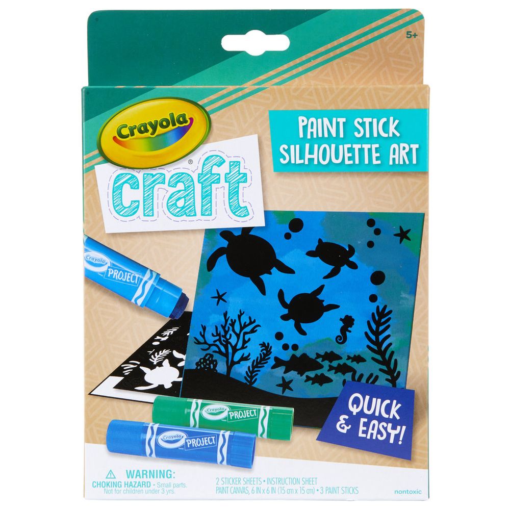Crayola Craft Paint Stick Silhouette Art Set 3 Jomla.ae