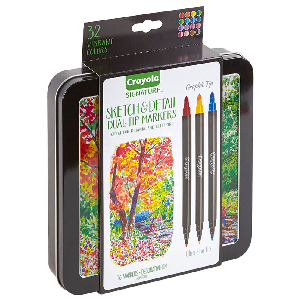 Order Crayola Signature Sketch Detail Dual Ended Markers