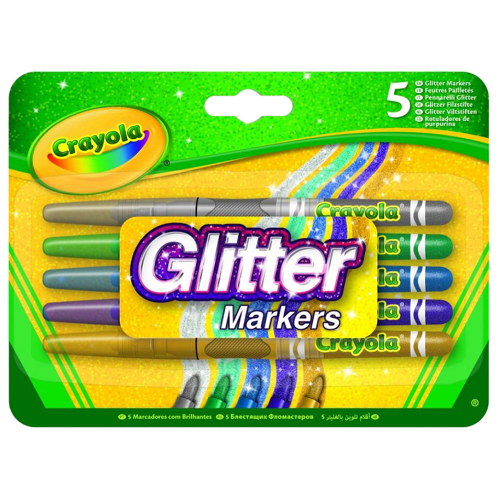 Order Crayola 5 Glitter Markers Now! Jomla.ae