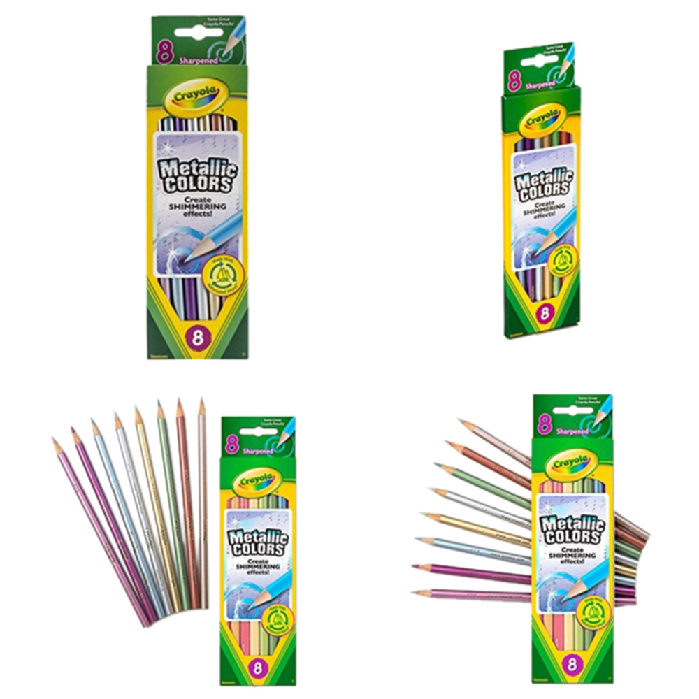 اطلب اقلام تلوين خشب 8 ألوان للأطفال من كرايولا Crayola Metallic ...