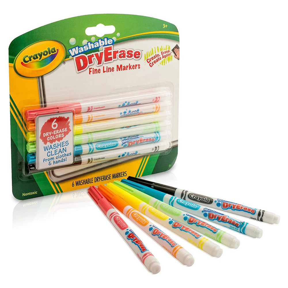 Order Crayola 6 Ct Dry Erase Fine Line Washable Markers Now! Jomla.ae