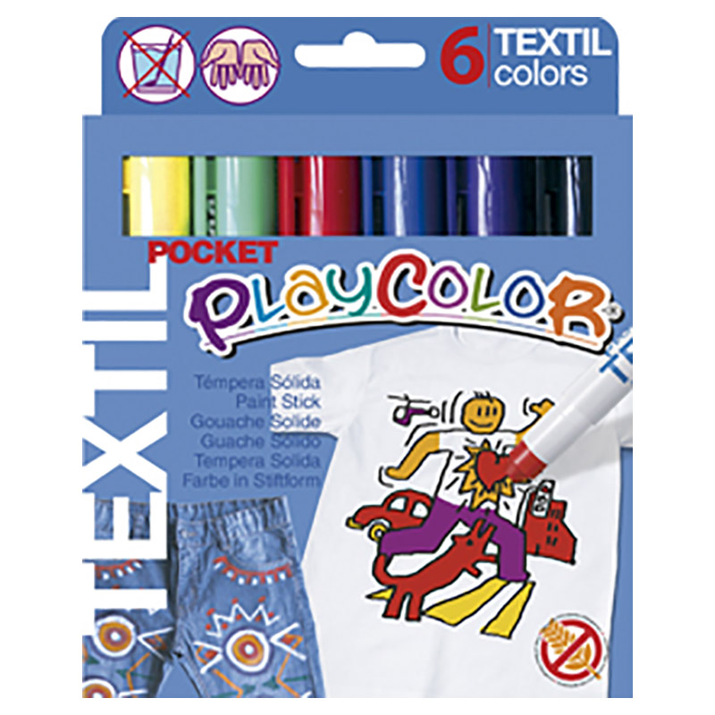 Playcolor - Textil Pocket Colours - 6pcs | Jomla.ae
