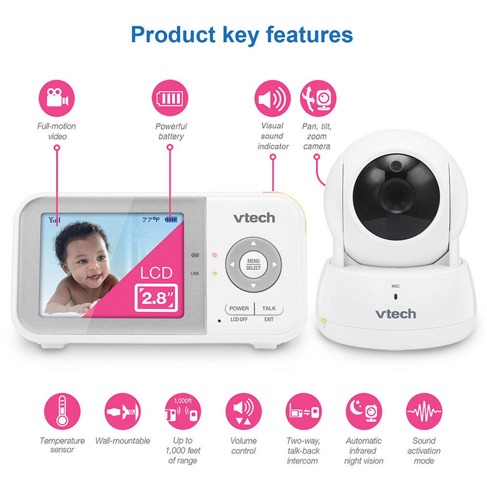 Vtech 2 camera pan and tilt hot sale video monitor