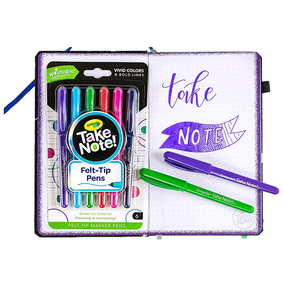 Order Crayola Take Note Washable Felt Tip Pens, Pack of Now