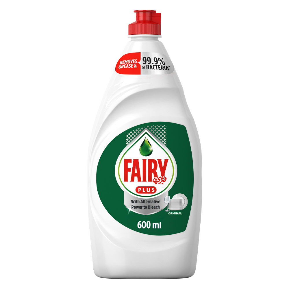 Fairy Plus Original Dishwashing Liquid Soap 600ml Jomla.ae