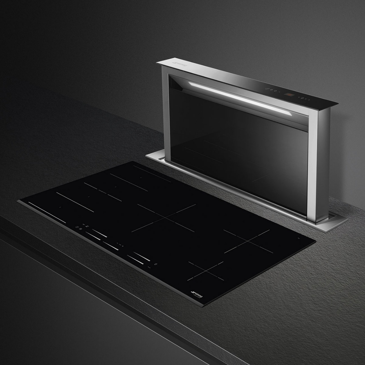 اطلب شفاط مطبخ بلت ان 90 سم سميج Smeg Built In Hood Downdraft الأصلي