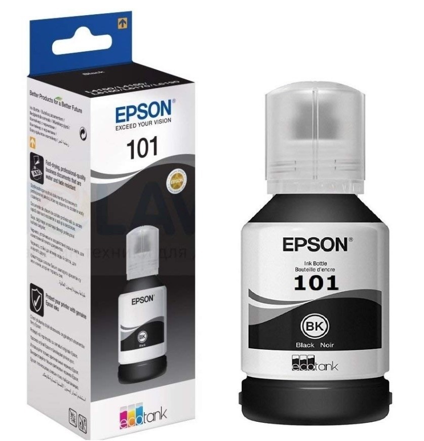 اطلب الوان طابعه 127 مل أسود ابسون Epson 101 Black Ink Bottle 127ml