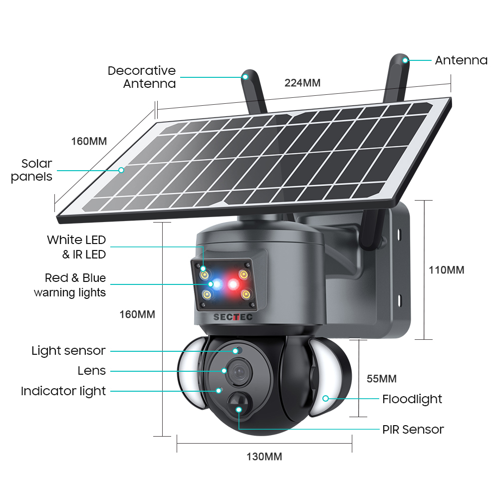 Cctv sales solar camera