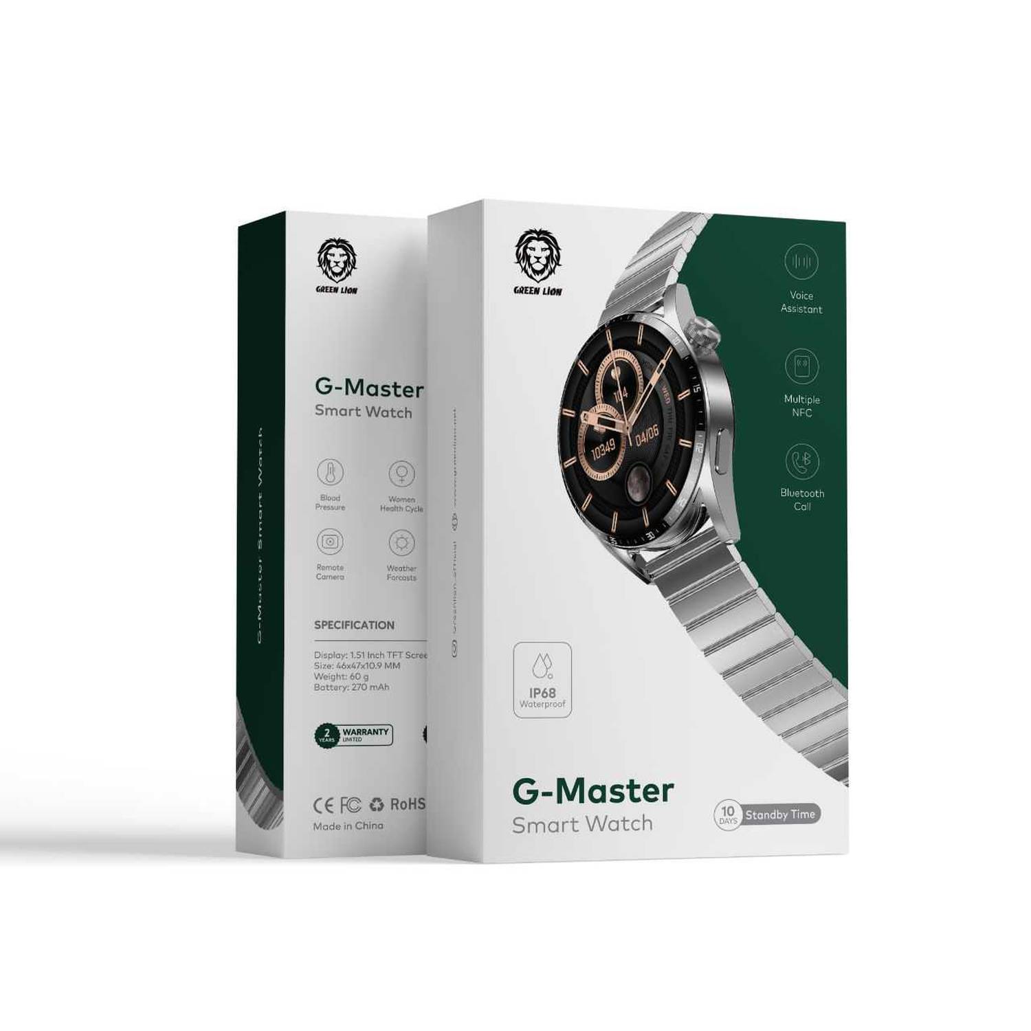 Green Lion G Master Stainless Steel Smart Watch Jomla.ae