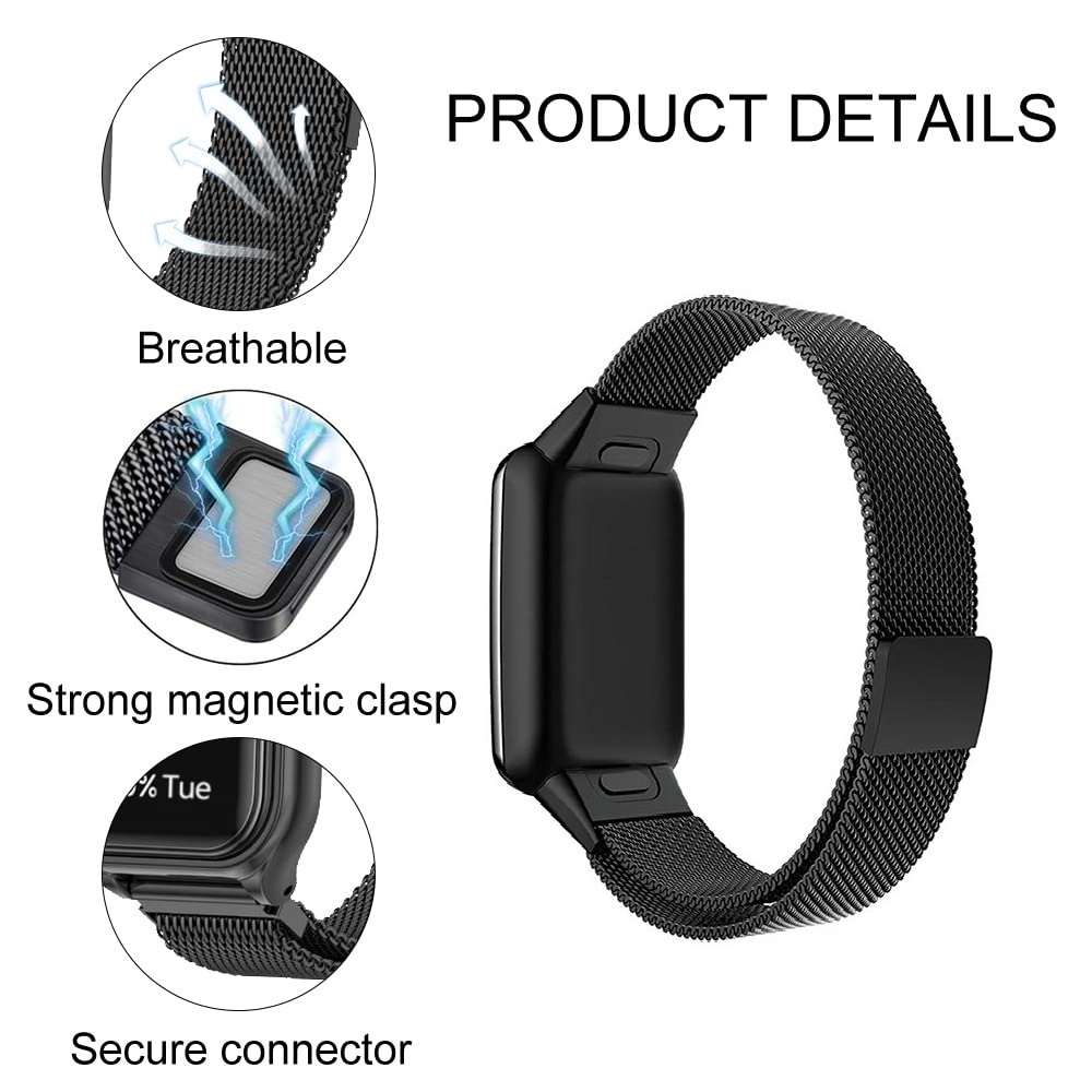 Milanese Loop Strap For Xiaomi Mi Band 7 6 5 4 stainless steel