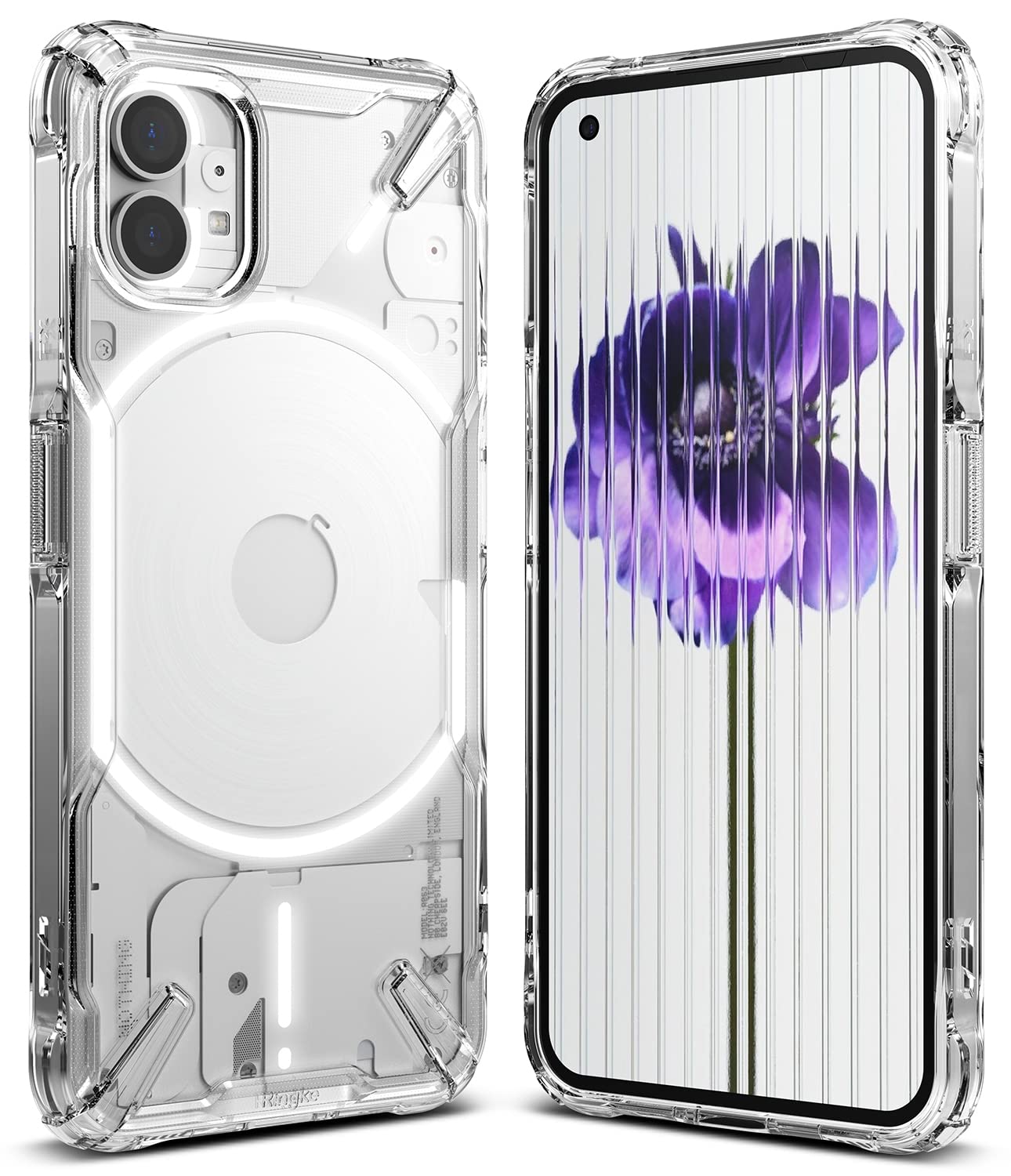 HULLIN Custodia Per Telefono In Silicone Colorato, Adatta Per NothingPhone ( 1) / Nothing Phone 1 (6.55") - Bianco Antico - Foto 10