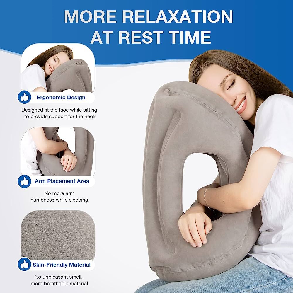 Inflatable bed hot sale pillow for travel