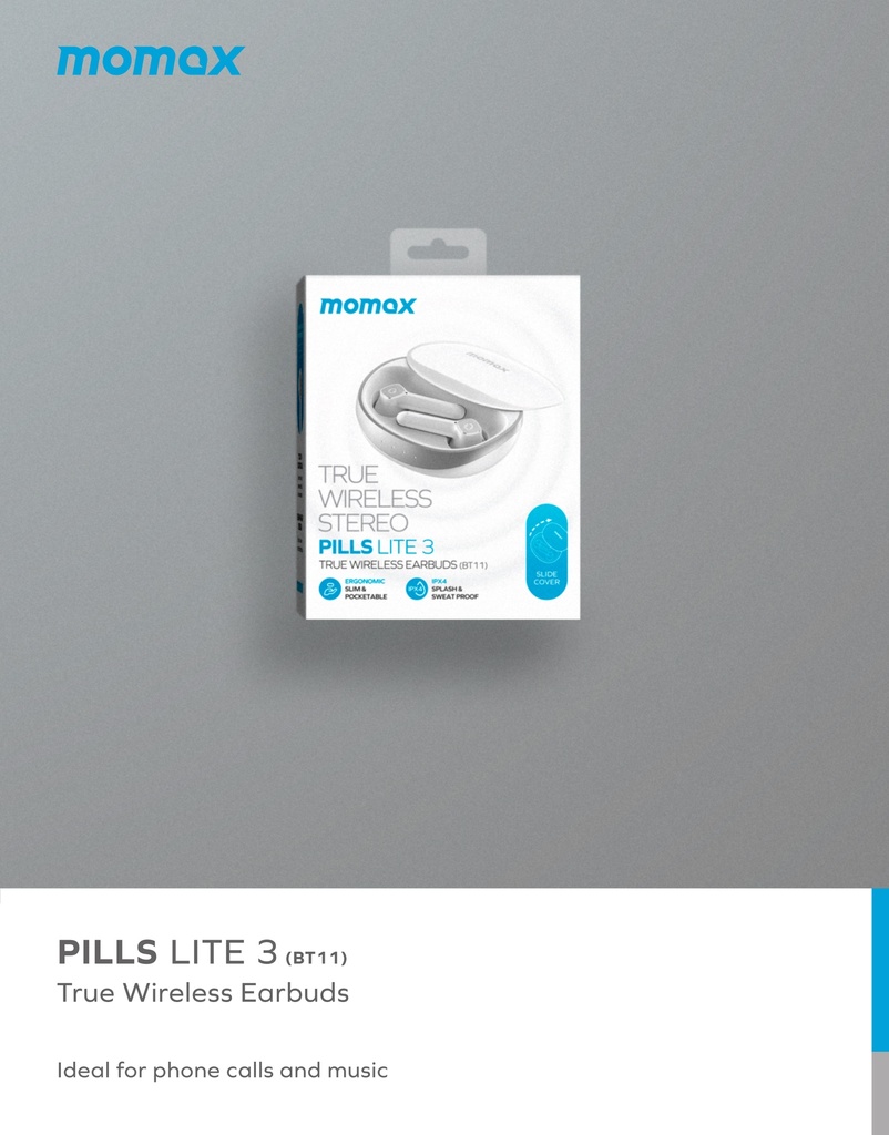 Order Momax pills lite true wireless earbuds black Now!