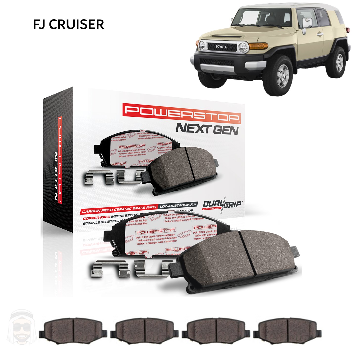 Toyota fj deals cruiser brake pads