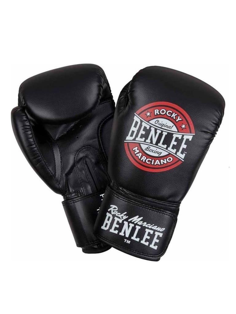 BenLee Punch Mittens Faux Cuir Dewey - Mitaines D'Entraînement Boxe Black/Red - Taille Unique