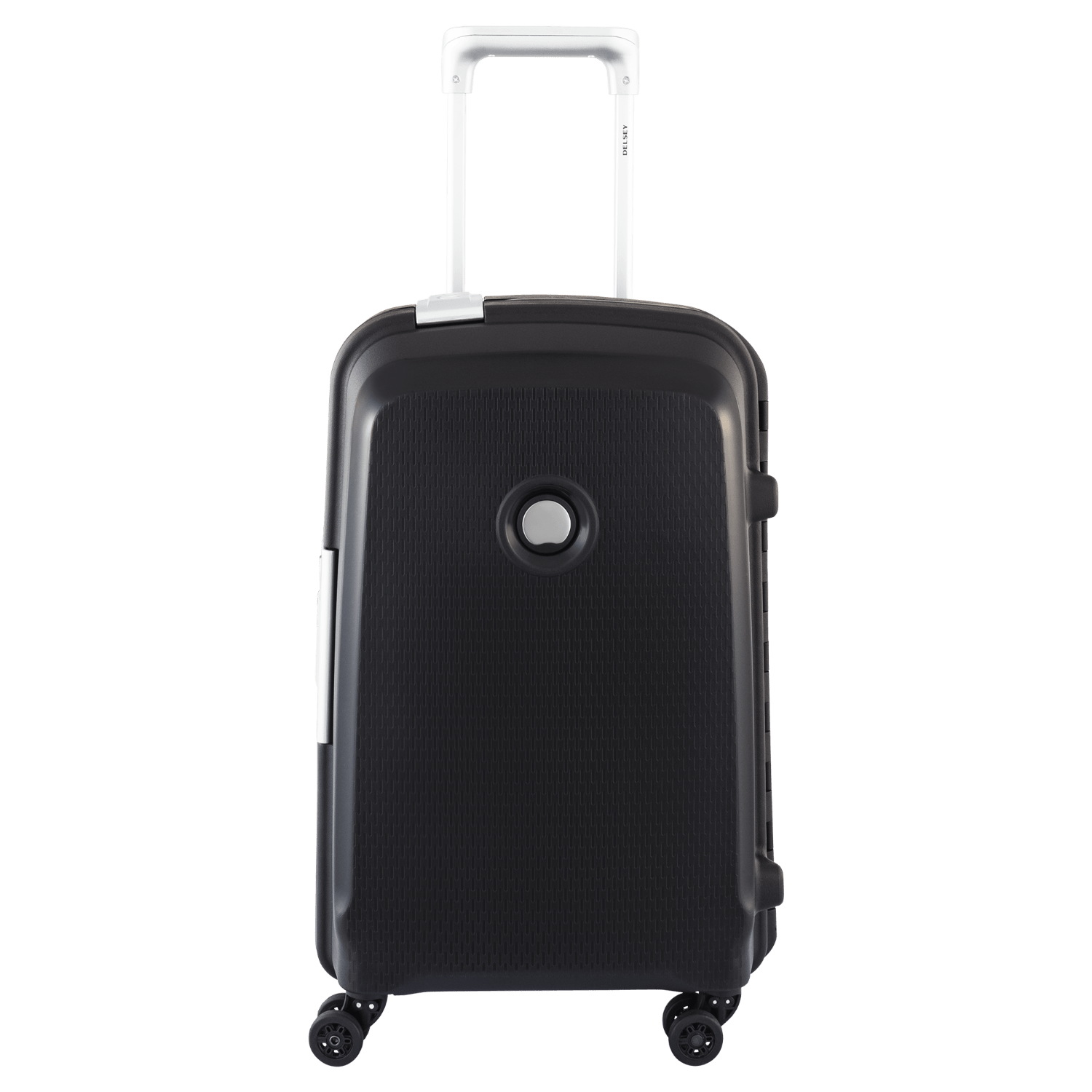Delsey Belfort Plus 55cm Hardcase 4 Wheel Cabin Luggage Trolley Black