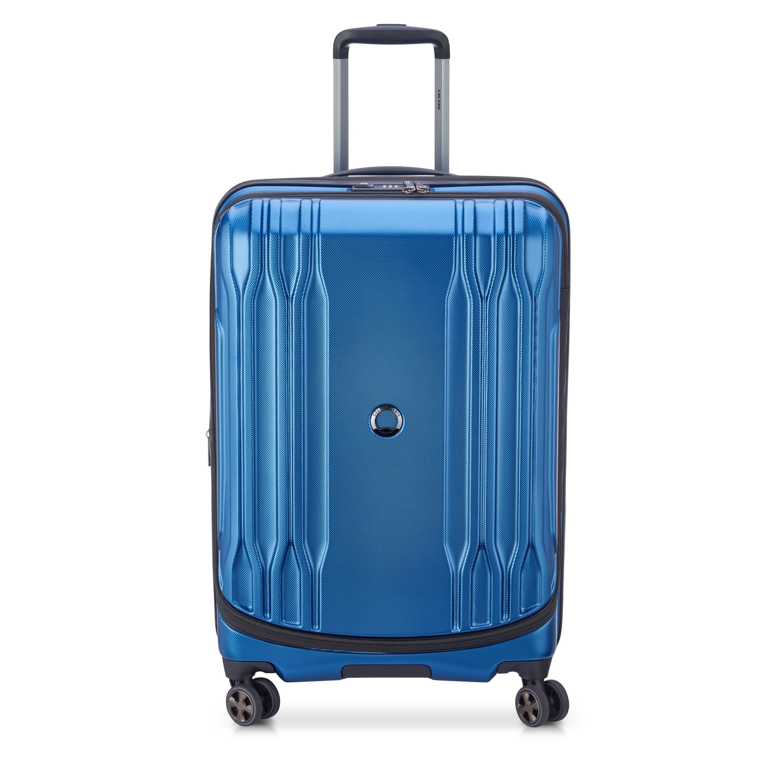 Delsey Eclipse Dlx 70cm Hardcase 4 Double Wheel Expandable Check In Luggage Trolley Blue 00208082002 Jomla.ae