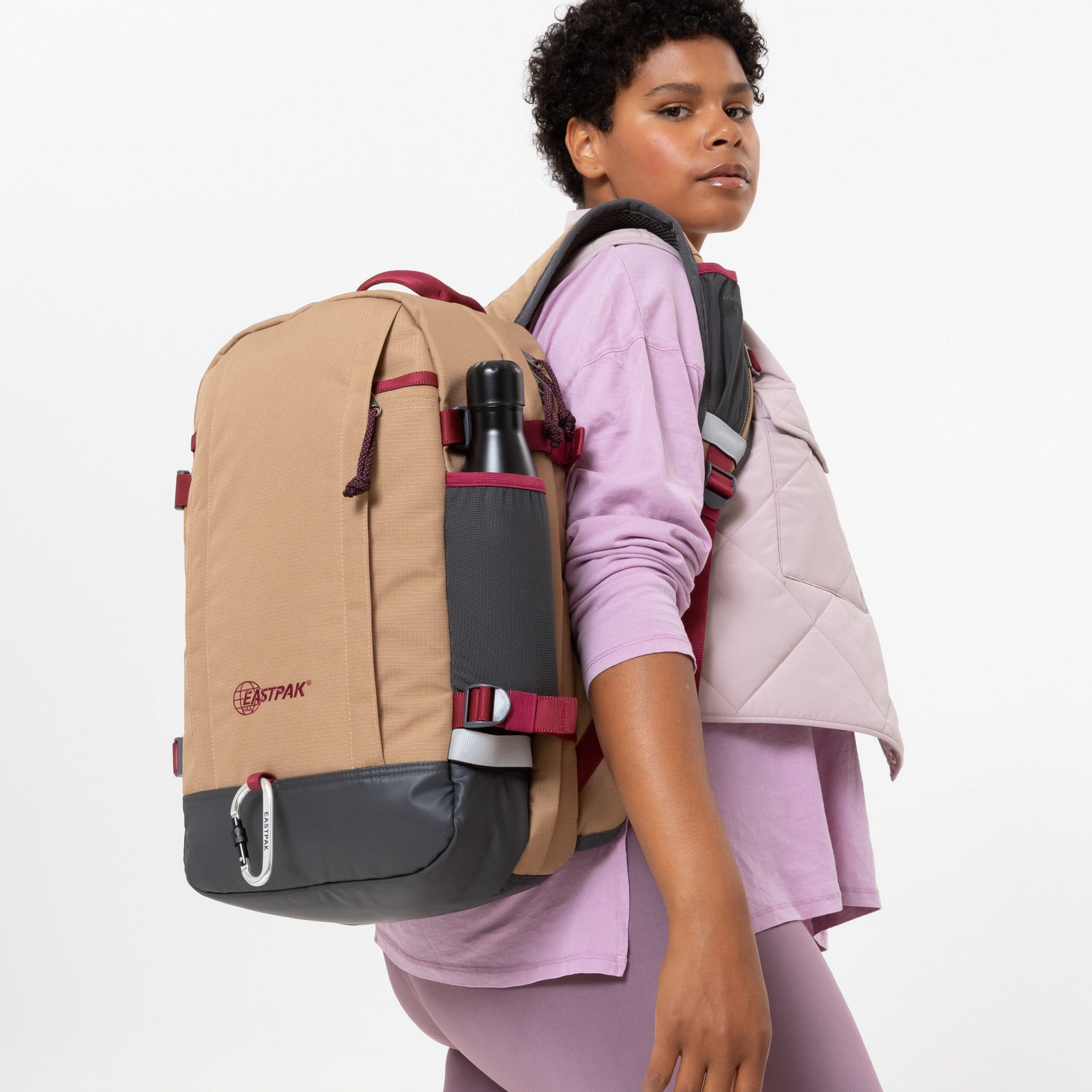 Eastpak Out Safepack Backpack in Brown Eastpak