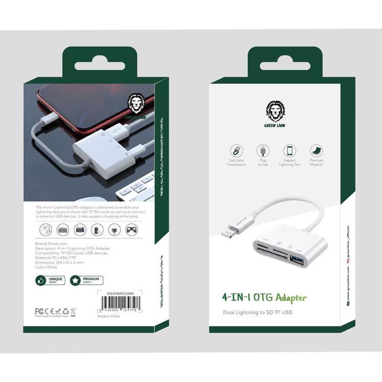Order Green Lion in OTG Adapter Dual Lightning to SD TF USB