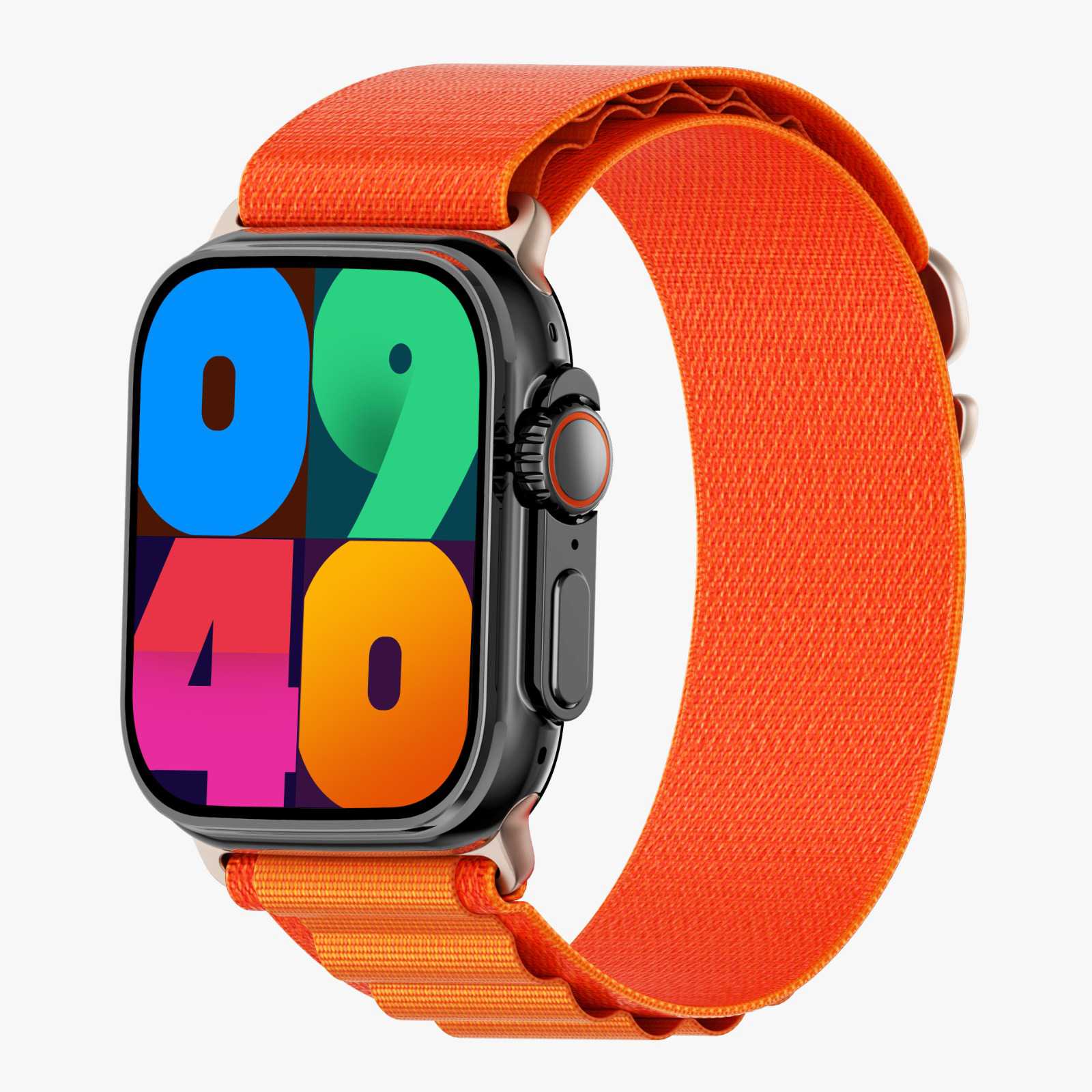 Smart watch orange online strap