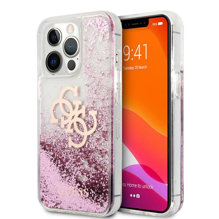 Guess Cover Per IPhone 11 (6,1") Con Glitter - Rosa - Custodia Ufficiale 4G Full Glitter