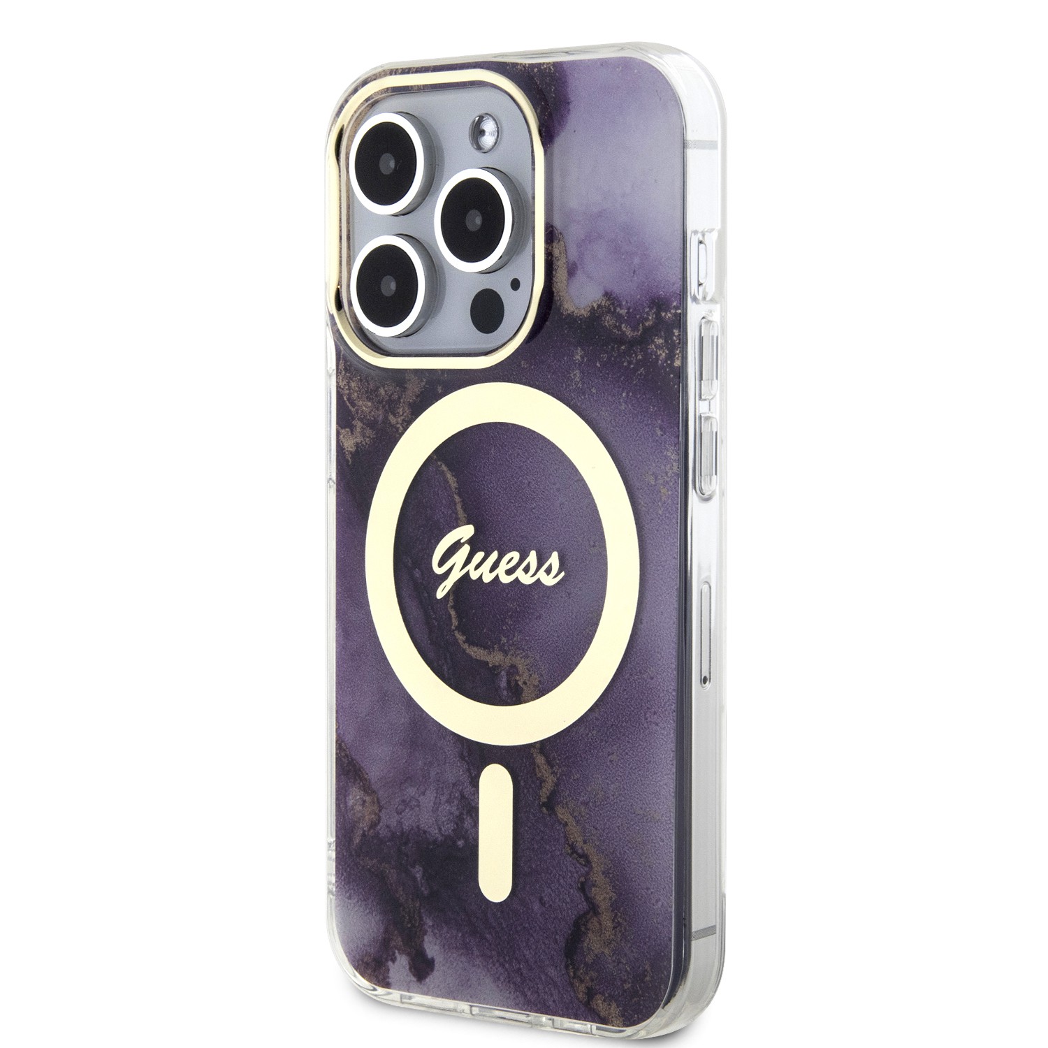 Order Guess Magsafe IML Case with Marble Edition Pattern for iPhone 15 Pro  Max -Purple Now!