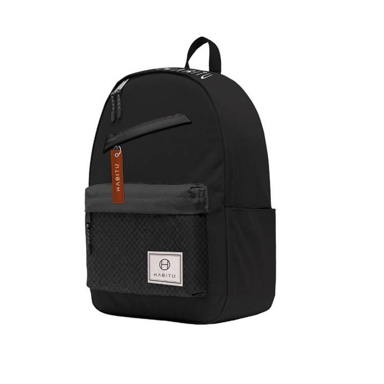 Habitu Polyester Backpack 15.6" Black Jomla.ae