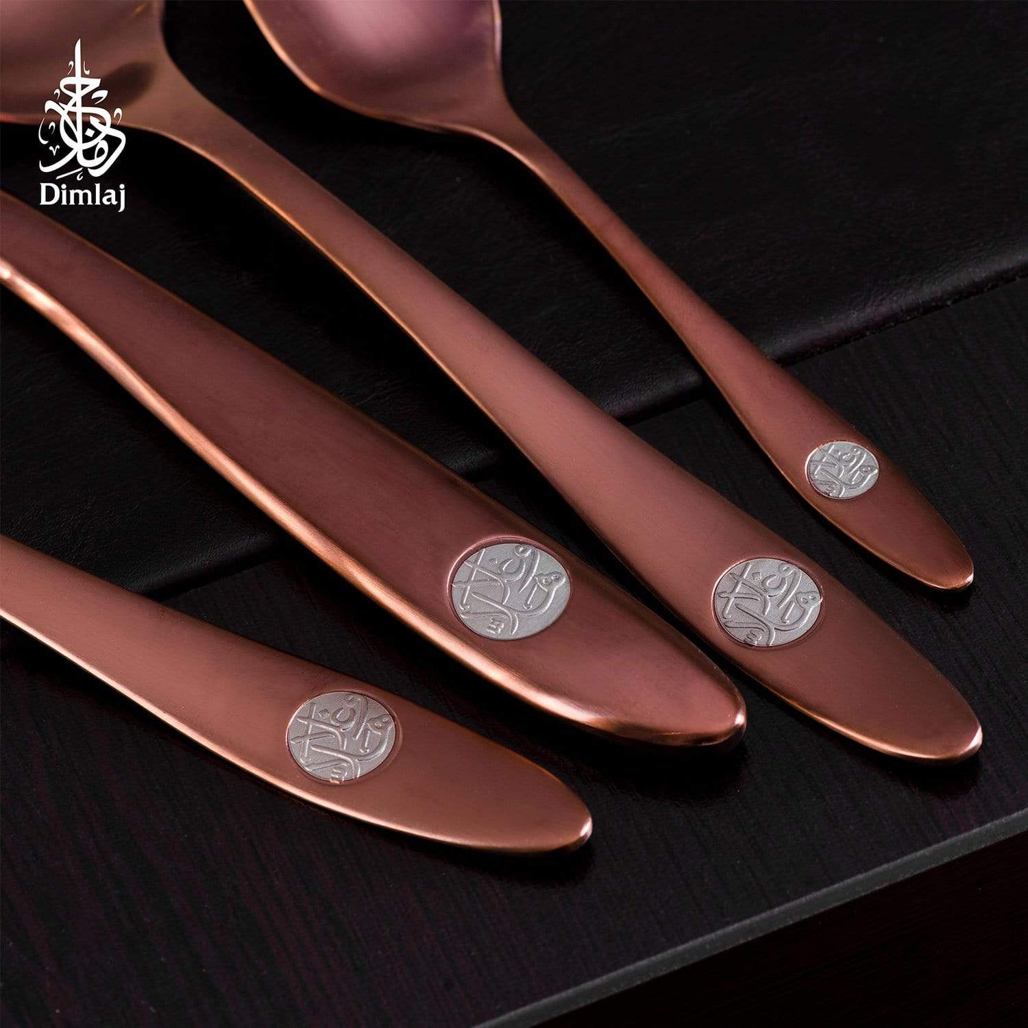 Copper store cutlery set