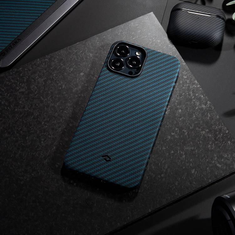 Order Pitaka MagEZ Case For iPhone 13 Pro Max Black/Blue Twill