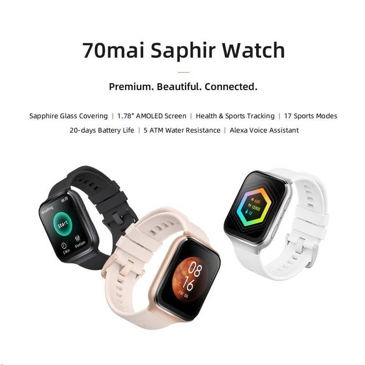 Order 70Mai Saphir Watch - Silver Now! | Jomla.ae 【ゴールド 
