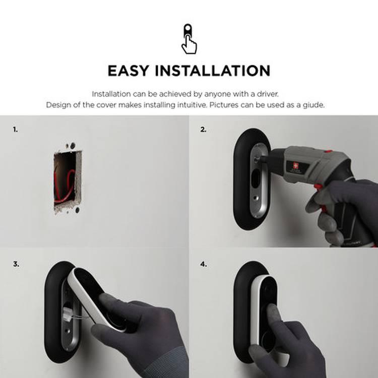 Order Elago Wall Plate for Nest Hello Doorbell Black Now!