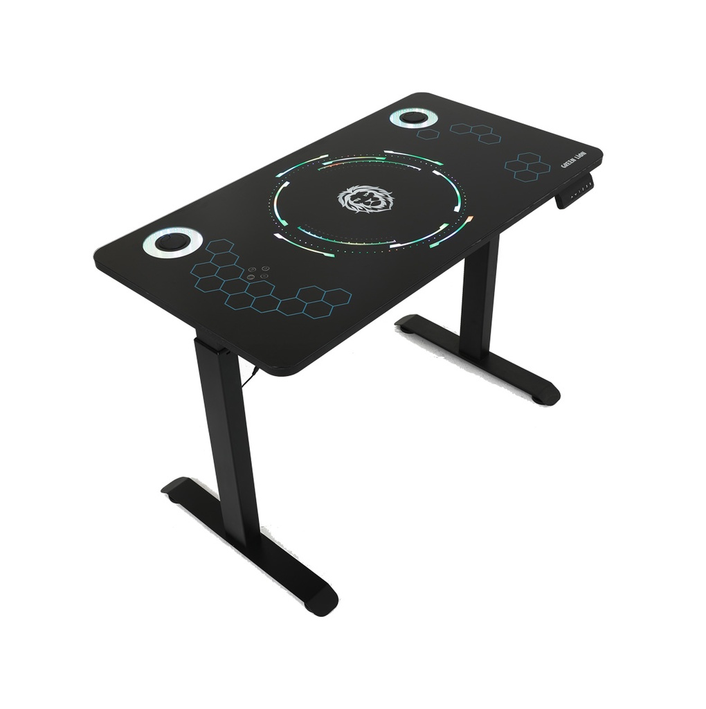 Green Lion Automatic RGB Lift Gaming Table Black Jomla.ae