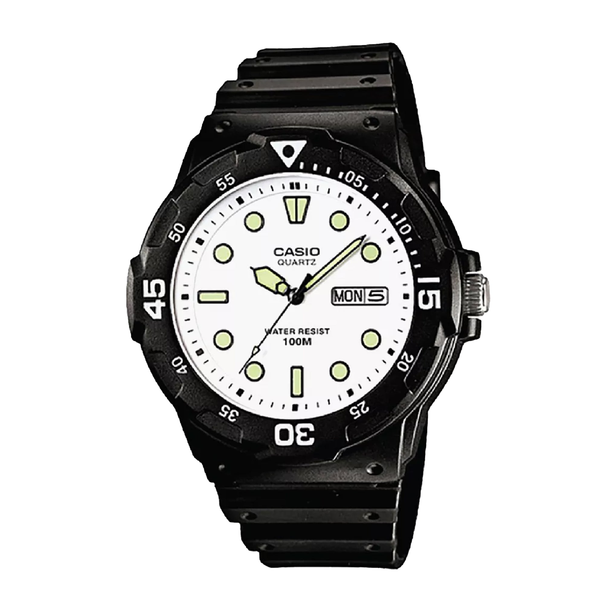Casio Analog Rotating Bezel White Dial Watch MRW-200H-7EVDF