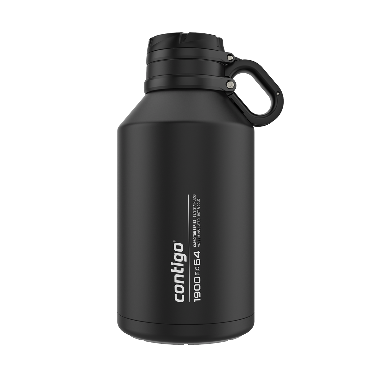 Contigo Black Premium Outdoor Grand Stainless Steel Bottle 1.9 Liter 1. ...