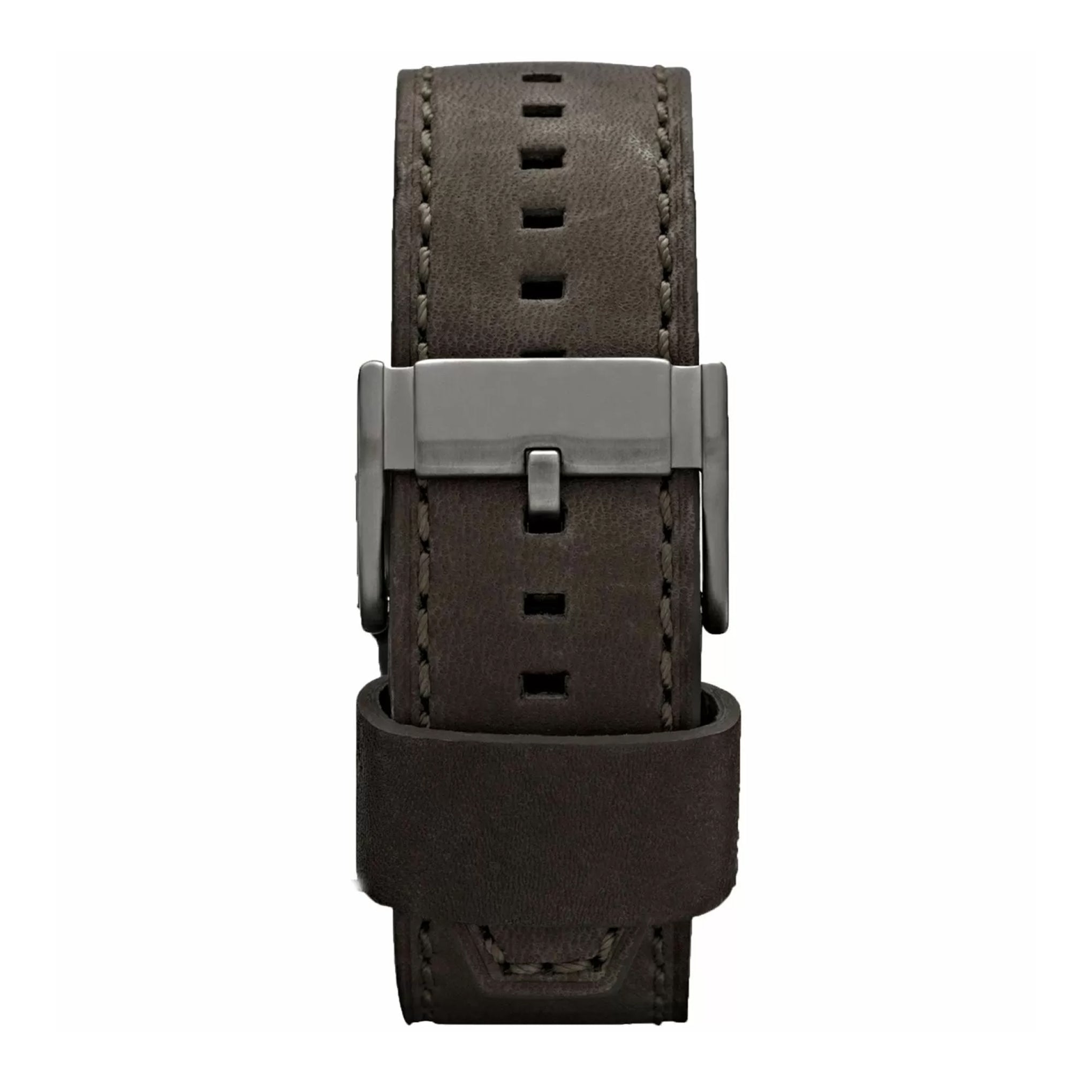 اطلب ساعة يد رجالية كرونوغراف جلد رمادي 50ملم فوسيل نايت Fossil