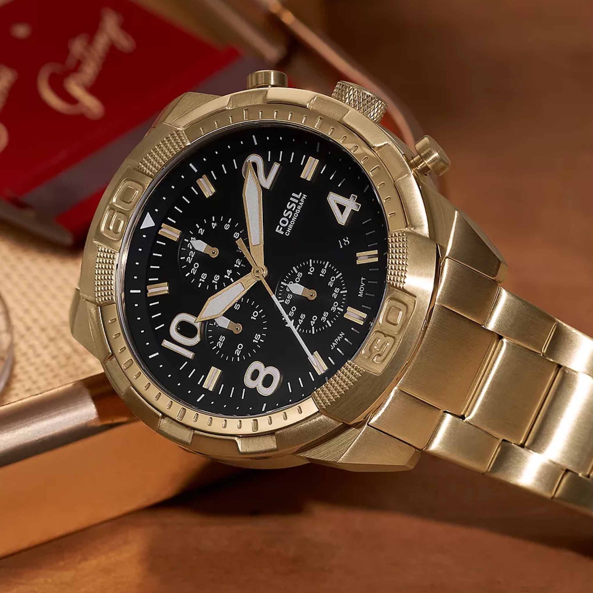 Order Fossil Men's Bronson Chronograph Gold-Tone Stainless Steel