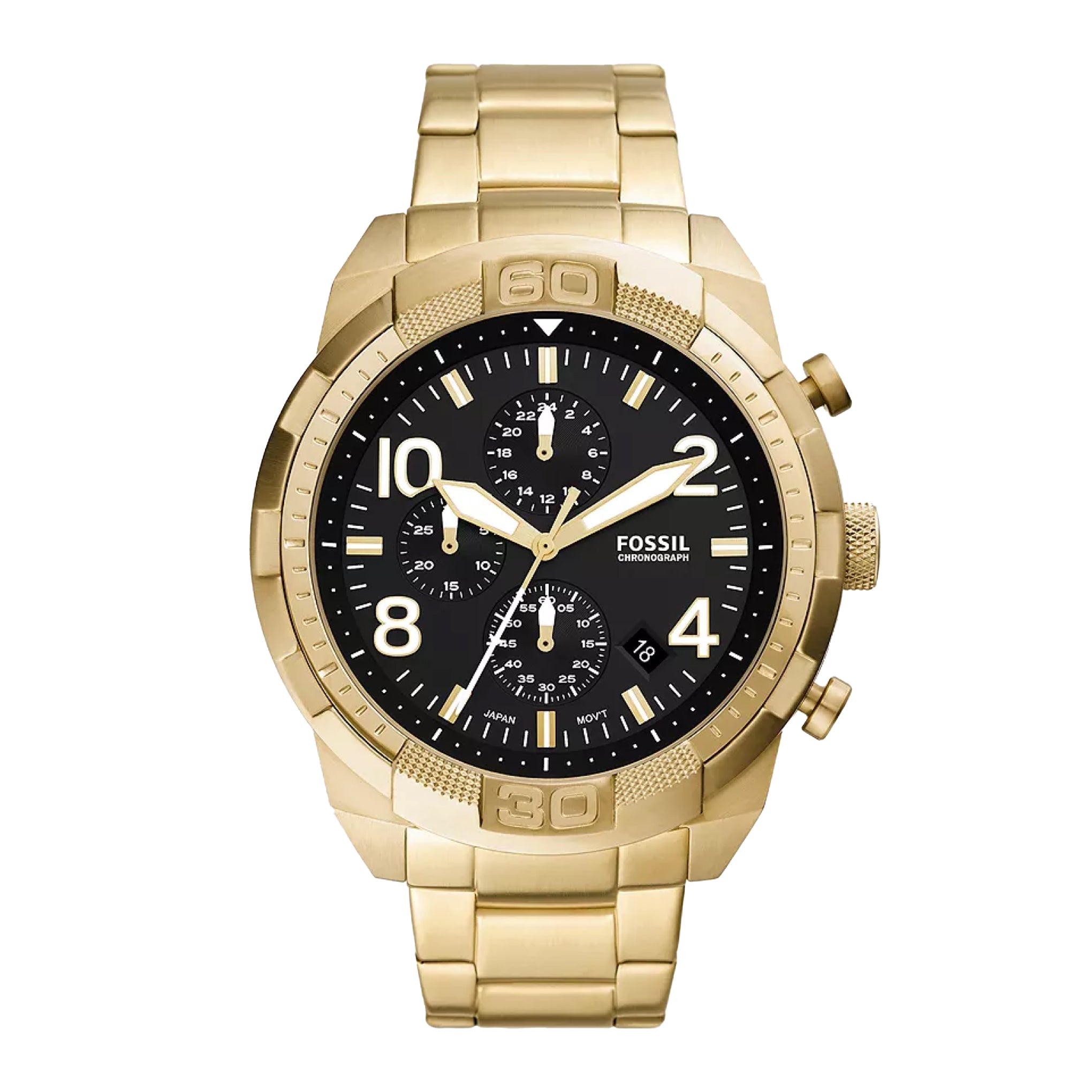 Order Fossil Men's Bronson Chronograph Gold-Tone Stainless Steel